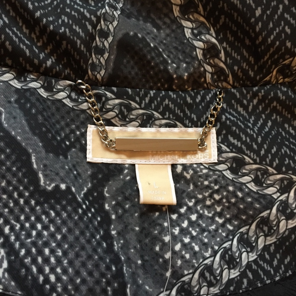 Michael Kors Chain & Python Print Puffer Vest - Picture 4 of 13
